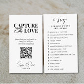 Carte D'accompagnement Mariage de script moderne Capturez l'amour QR Code