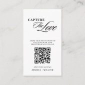 Carte D'accompagnement Mariage de script moderne Capturez l'amour QR Code (Devant)