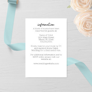 Carte D'accompagnement Mariage de Seahorse