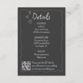 Carte D'accompagnement Mariage de tableau de bord pour gribouillis à main (Devant)