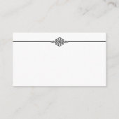 Carte D'accompagnement Mariage de tableau noir | Insertion simple et élég (Dos)