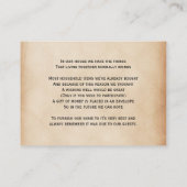 Carte D'accompagnement Mariage de tournesol rustique (Dos)