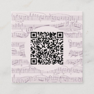 Carte D'accompagnement Mariage de trame de notes de musique de code QR pe