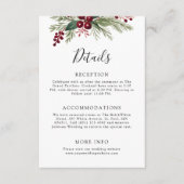 Carte D'accompagnement Mariage de verdure de Noël rustique (Devant)