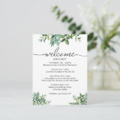 Carte D'accompagnement Mariage de verdure Week-end accueil Itinéraire (Debout devant)