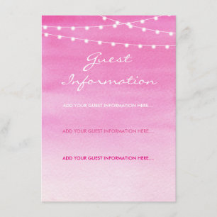 Carte D'accompagnement Mariage de voyants de chaîne aquarelle