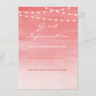 Carte D'accompagnement Mariage de voyants de chaîne aquarelle