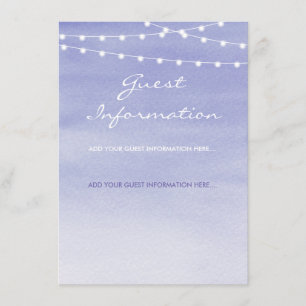 Carte D'accompagnement Mariage de voyants de chaîne aquarelle