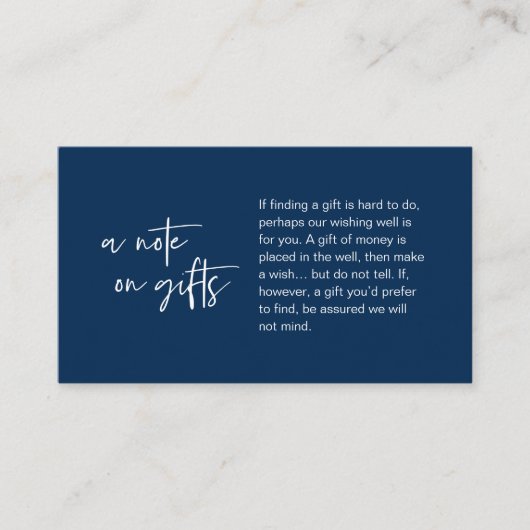 Carte D'accompagnement Mariage d'élégance décontractée moderne, Une note  (Devant)