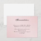 Carte D'accompagnement Mariage d'élégance rose vif Insertion (Devant / Derrière)