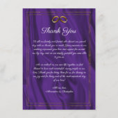 Carte D'accompagnement Mariage d'élégance violette Cercles Merci (Devant)