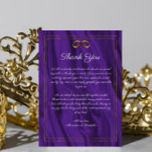 Carte D'accompagnement Mariage d'élégance violette Cercles Merci