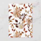 Carte D'accompagnement Mariage des détails de l'automne (Dos)
