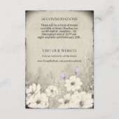 Carte D'accompagnement Mariage des détails du Fleur sauvage papillon (Dos)