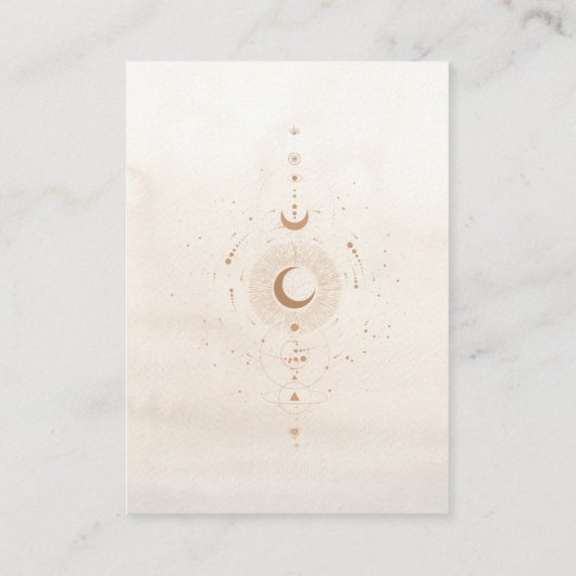 Carte D'accompagnement Mariage des étoiles célestes d'or mystique (Dos)