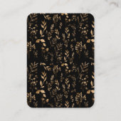 Carte D'accompagnement Mariage des étoiles célestes mystiques d'or noir (Dos)