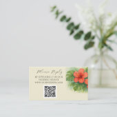 Carte D'accompagnement Mariage des fleurs d'Hibiscus des îles tropicales (Debout devant)