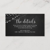 Carte D'accompagnement Mariage Détails Rustique Mariage Chalkboard (Devant)