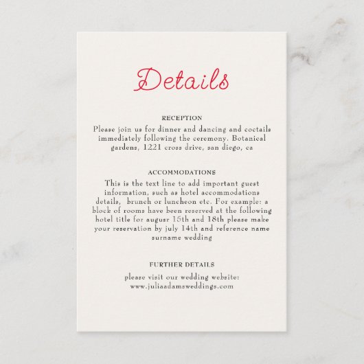 Carte D'accompagnement Mariage d'hibiscus tropicaux d'Orange brulé (Devant)