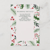 Carte D'accompagnement Mariage d'hiver de Holly Berries (Devant)