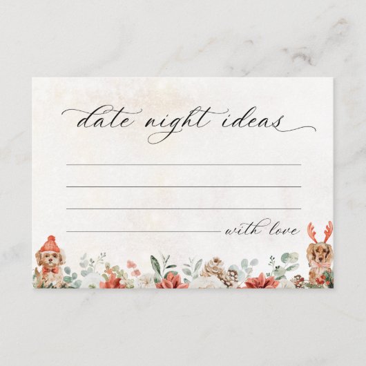 Carte D'accompagnement Mariage d'hiver en perspective (Devant)