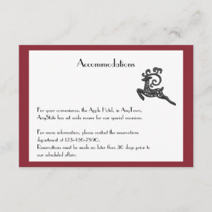 Carte D'accompagnement Mariage d'hiver rouge et blanc Insérer