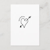 Carte D'accompagnement Mariage d'illustrations de Doodle en noir et blanc (Dos)