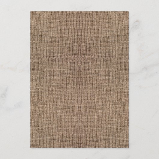 Carte D'accompagnement Mariage d'informations Burlap et String Lights Inv (Dos)