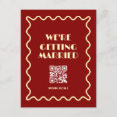 Carte D'accompagnement mariage Doodle Capriceuse Rétro Élégant (Devant)