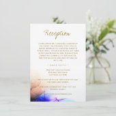 Carte D'accompagnement Mariage d'or bleu orange (Debout devant)