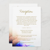 Carte D'accompagnement Mariage d'or bleu orange (Devant / Derrière)