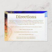 Carte D'accompagnement Mariage d'or bleu orange moderne (Dos)