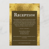 Carte D'accompagnement Mariage doré rustique (Devant)