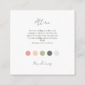 Carte D'accompagnement Mariage Dot Couleur Été Code Robe Enclos (Devant)