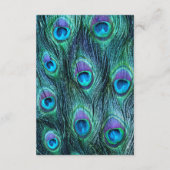 Carte D'accompagnement Mariage Drame Paon Plume - Fontaine à souhaits (Dos)