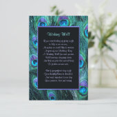 Carte D'accompagnement Mariage Drame Paon Plume - Souhaiter un Bonheur (Debout devant)