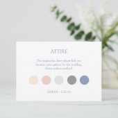 Carte D'accompagnement Mariage du code vestimentaire complet (Debout devant)