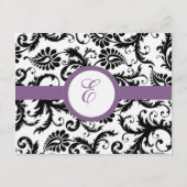 Carte D'accompagnement Mariage du Registre Cadeau de l'Ajustement de Rais (Dos)