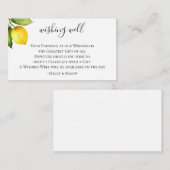 Carte D'accompagnement Mariage du verger de Citrus (Devant / Derrière)