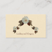 Carte D'accompagnement Mariage Ecru vintage RSVP (Dos)