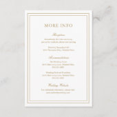 Carte D'accompagnement Mariage élégant à l'or classique (Devant)