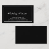 Carte D'accompagnement Mariage élégant argent et noir (Devant / Derrière)