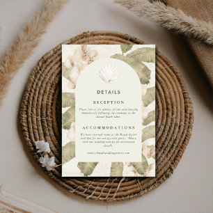 Carte D'accompagnement Mariage Élégant au Jardin Botanique