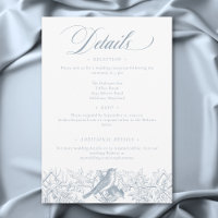 Mariage Élégant Bleu Chinoiserie Nature & Oiseaux