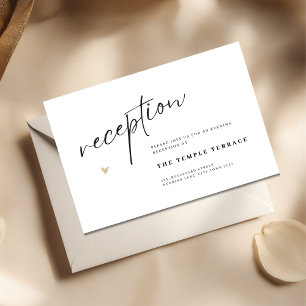 Carte D'accompagnement Mariage Élégant Calligraphie Typo Minimaliste