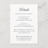 Carte D'accompagnement Mariage Élégant Classique avec Code QR Noir & Blan (Devant)
