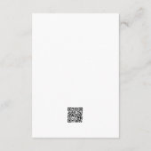 Carte D'accompagnement Mariage Élégant Classique avec Code QR Noir & Blan (Dos)