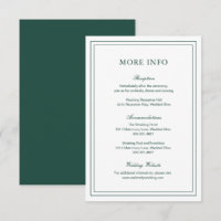 Mariage élégant classique Emerald Green