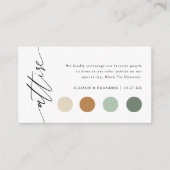 Carte D'accompagnement Mariage élégant Code vestimentaire Insérer (Devant)