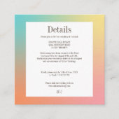 Carte D'accompagnement Mariage élégant, coloré et rétro (Devant)